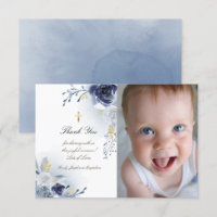 Taufe danke blauen Rose