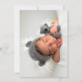 Taufe Danke, dass du ein rosa Mädchen Karten gegeb (Rückseite)