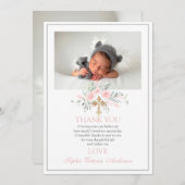 Taufe Danke, dass du ein rosa Mädchen Karten gegeb (Vorne/Hinten)