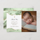 Taufe danke der grünen Agitation Einladung (Vorne/Hinten)