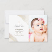 Taufe danke dir Aquarell Glitzer Einladung (Vorderseite)