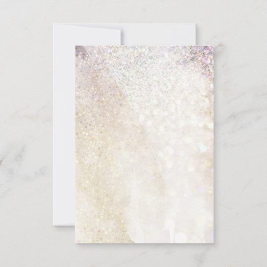 Taufe danke dir Aquarell Glitzer Einladung (Rückseite)