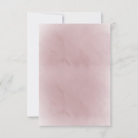 Taufe danke dir Aquarell-Rose Einladung (Rückseite)