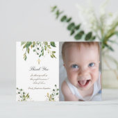 Taufe danke dir grün einladung (Stehend Vorderseite)