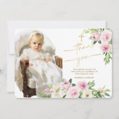 Taufe Danke Fotokarte (Vorderseite)