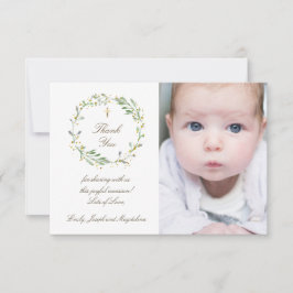 Taufe danke grüne Kranzeinladung Einladung