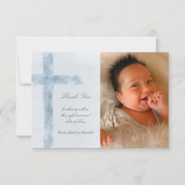 Taufe danke Ihnen moderne blaue Kreuzung Einladung