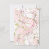 Taufe danke Ihnen rosa Marmoreinladung Einladung (Rückseite)
