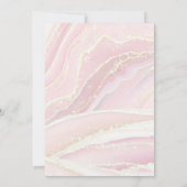 Taufe danke Ihnen rosa Marmoreinladung Einladung (Rückseite)