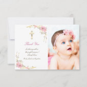 Taufe danke Kirschblüte Einladung (Vorderseite)