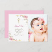 Taufe danke Kirschblüte Einladung (Vorne/Hinten)