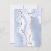 Taufe danke Pastellblau agieren Einladung (Rückseite)