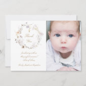 Taufe danke Wildblumen Einladung (Vorderseite)