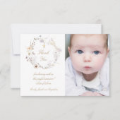 Taufe danke Wildblumen Einladung (Vorderseite)