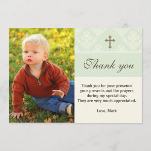 Taufe danken Ihnen, kundenspezifische Dankeskarte