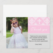 Taufe danken Ihnen, kundenspezifisches Dankeskarte (Vorne/Hinten)