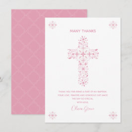 Taufe, Dankeschön-Karte - Mädchennummer Einladung