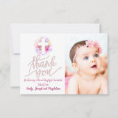 Taufe Dankeschön, Kleines Mädchen Einladung (Vorderseite)