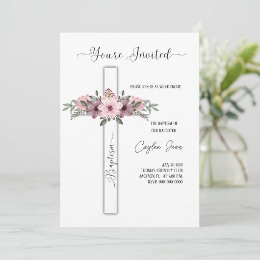 Taufe Dankeskarte (Stehend Vorderseite)