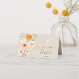 Taufe delikate Bouquet-Platzkarte Platzkarte