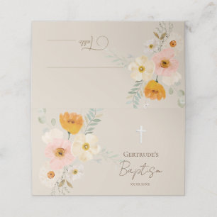 Taufe delikate Bouquet-Platzkarte Platzkarte