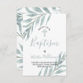 Taufe der Blattwasserfarbe Einladung (Vorne/Hinten)