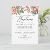 Taufe der Blaubeere mit Wasserfarbenfall Einladung (Stehend Vorderseite)