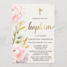 Taufe der Girl-Girl mit Gold und Rosa