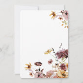 Taufe der hübschen Wildblume Floral Girl Einladung (Rückseite)