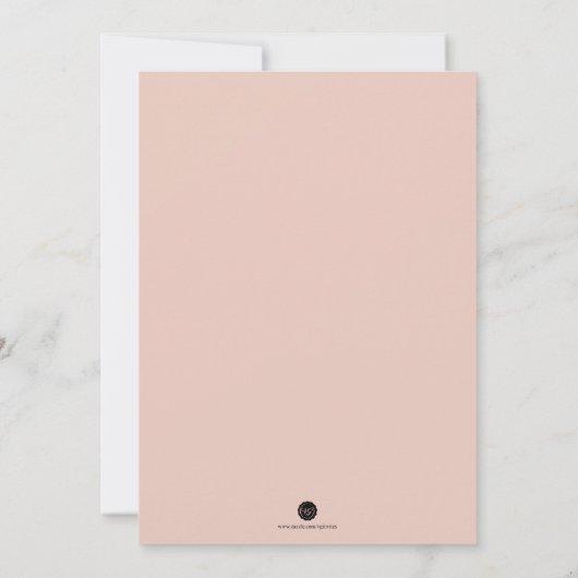 Taufe der Mädchen Einladung Pink Lace (Rückseite)