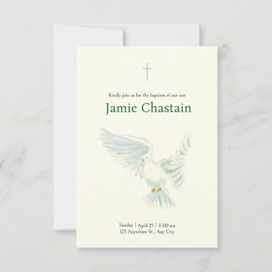 Taufe der Wasserfarben I Einladung (Vorderseite)