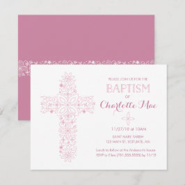 Taufe des Babys, Weihnachts-Einladungskarte Einladung