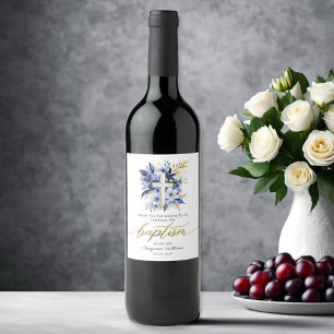 Taufe des Blütenblütenblütenblütenblütenjungen Weinetikett