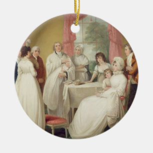 Taufe des Erb, (Öl auf Leinwand) Se c.1799 Keramikornament