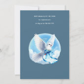 Taufe des Jungen Blauer Flor Einladung (Rückseite)