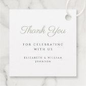 Taufe des modernen altertümlichen grünen Script-Fo Geschenkanhänger (Rückseite)