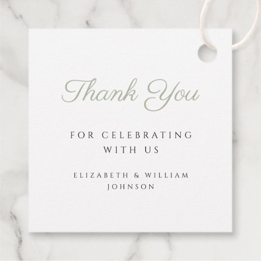 Taufe des modernen altertümlichen grünen Script-Fo Geschenkanhänger (Rückseite)