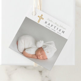 Taufe des modernen altertümlichen grünen Script-Fo Geschenkanhänger