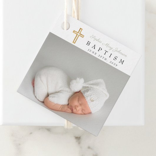 Taufe des modernen altertümlichen grünen Script-Fo Geschenkanhänger