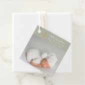 Taufe des modernen altertümlichen grünen Script-Fo Geschenkanhänger (Beispiel)