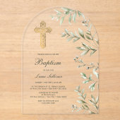 Taufe des Wasserfarbenblattes Acryleinladungen (Vorderseite)