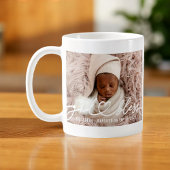Taufe Einfache Elegante Modernes Heart Baby Foto Kaffeetasse