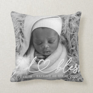 Taufe Einfache Elegante Modernes Heart Baby Foto Kissen