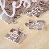 Taufe Einfache Elegante Modernes Heart Baby Foto Puzzle (Seite)