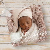 Taufe Einfache Elegante Modernes Heart Baby Foto Schlüsselanhänger