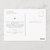 Taufe Einfache moderne Chic Script Foto Vielen Dan Postkarte (Rückseite)