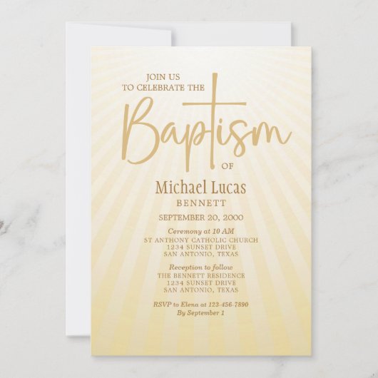 Taufe Einladung (Vorderseite)