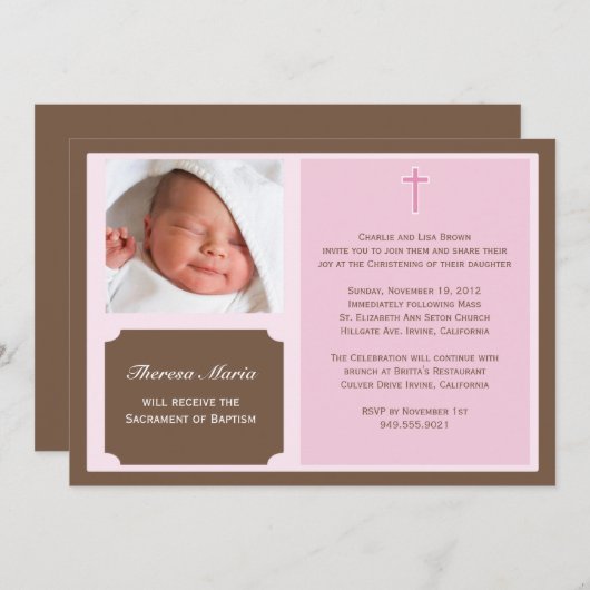 Taufe Einladung (Vorne/Hinten)