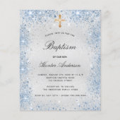 Taufe - Einladung eines silberblauen Jungen (Vorderseite)