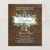 Taufe Einladung Eukalyptus Grünes HAUSHALT (Vorderseite)